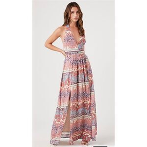 Forever XXI Floral Plunging Maxi Dress (Sm)